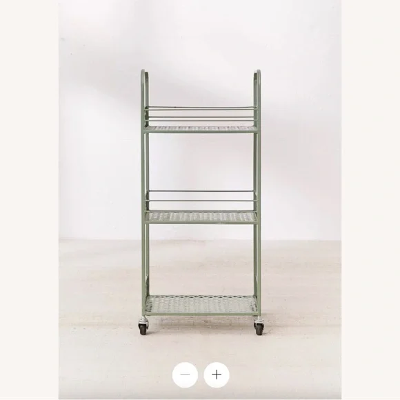Moving soon!! Urban Outfitters Green 3-tier Langley Metal Rolling Storage Cart - Picture 11 of 13